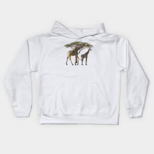 Giraffe-Mama with a Baby - Safari in Kenya / Africa Kids Hoodie